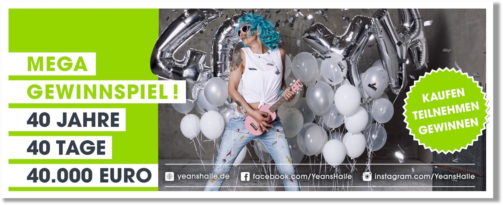 Jubiläumsgewinnspiel 40 Jahre Yeans Halle
